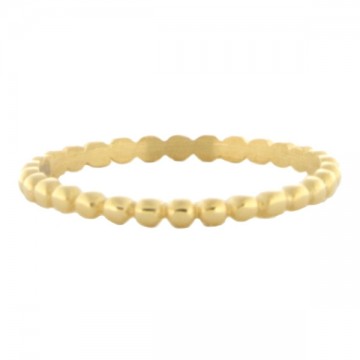 Bolletjes ring 2mm gold