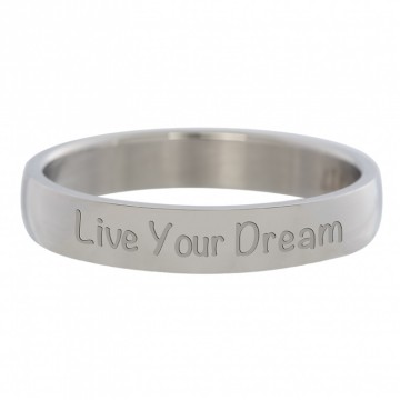Live your dream silver 4 mm
