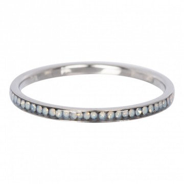 2 mm Zirconia ring white opal