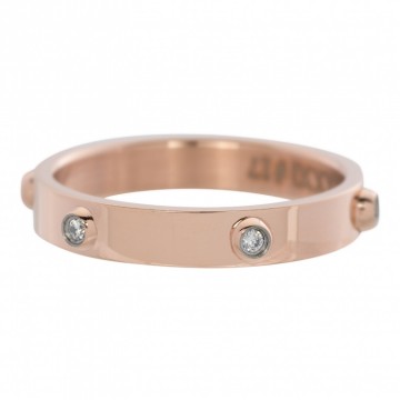 Zirconia 6 steen 4 MM cristal rose