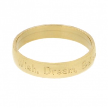 Wish Dream Believe 4mm Gold
