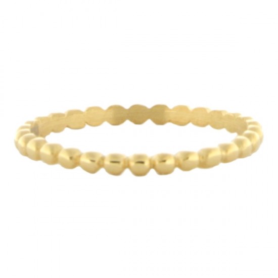 Bolletjes ring 2mm gold