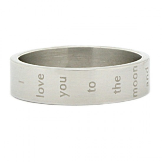 6 mm silver i love you to the moon and back