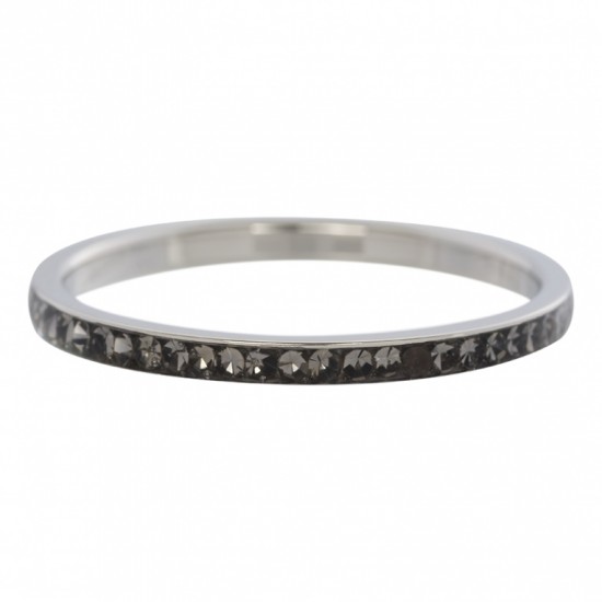 2 MM Zirconia ring zilver Blackstone