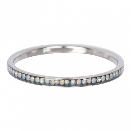 2 mm Zirconia ring white opal